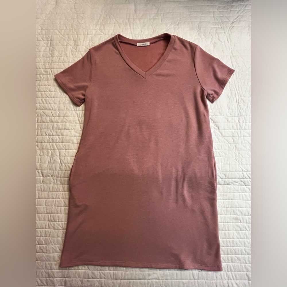 Cherish pink shirt dress